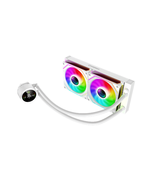 Gamemax, CPU Liquid cooler, ICEBURG 240 DIGITAL, White