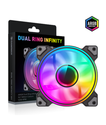 Gamemax, Case fan, DUAL RING INFINITY, Black