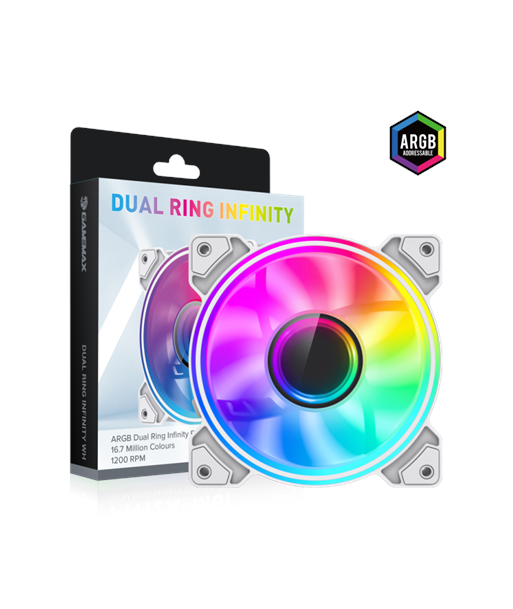 Gamemax, Case fan, DUAL RING INFINITY, White