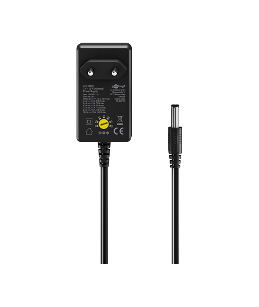 Goobay Universal Power Supply 3 V - 12 V, Max. 18 W