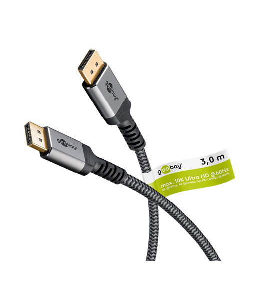 Goobay DisplayPort Cable 2.0/2.1, 80 Gbit/s | 75686 | DisplayPort to DisplayPort