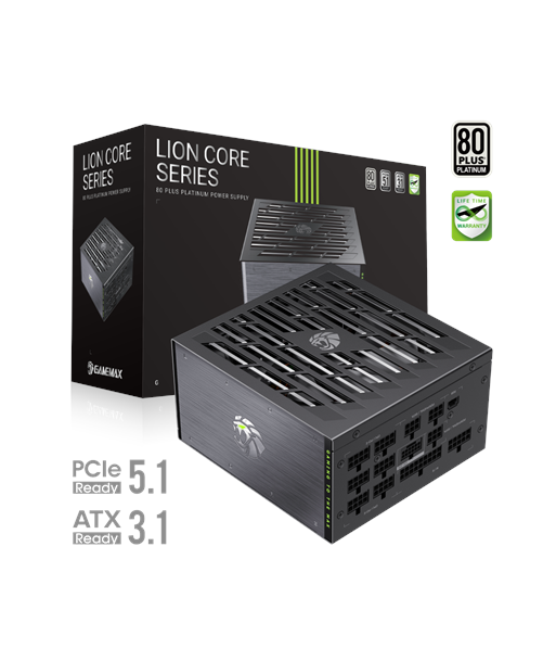 Gamemax Power Supply, 80 PLUS, Platinum | LION CORE 1200P | 1200 W