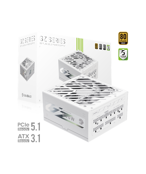 Gamemax Power Supply, 80 PLUS, Gold | GZ 850G WH | 850 W