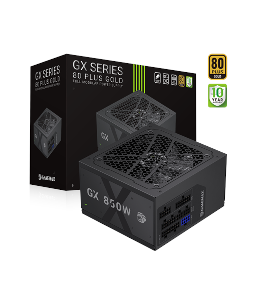 Gamemax Power Supply, 80 PLUS, Gold | GX 850GF | 850 W