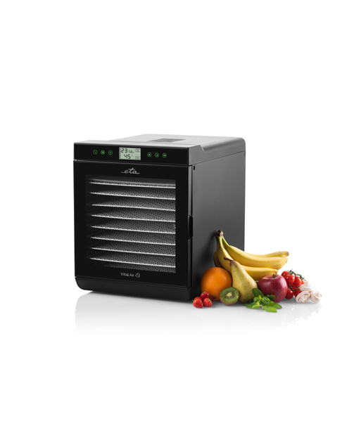 ETA, Fruit dryer, Vital Air II ETA230290000, Power 650 W, Number of trays 10, Temperature control, Integrated timer, Black