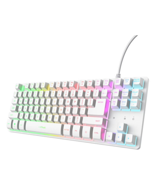 KEYBOARD USB GXT 833W THADO/TKL ENG WHITE 25894 TRUST