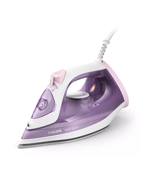 Philips, DST3010/30 3000 Series, Steam Iron, 2000 W, Water tank capacity 300 ml, Continuous steam 30 g/min, Purple/White