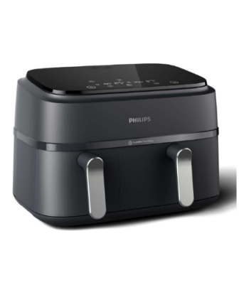 Philips Dual Basket Airfryer, NA351/00 3000 Series, Power 2750 W, Capacity 9 L, Rapid Air technology, Black