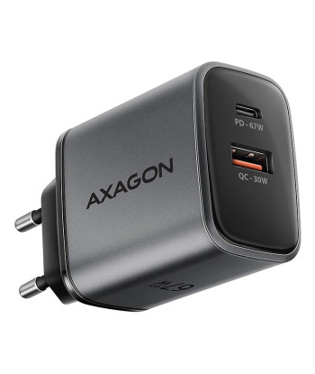 MOBILE CHARGER WALL USB 67W/GAN 2PORT ACU-PQ67 AXAGON