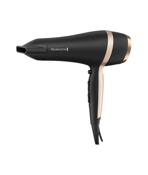 Föön Remington Salon Smooth Gift Set, D6940GP, 2100 W, Number of temperature settings 3, Ionic function, Diffuser nozzle, Black