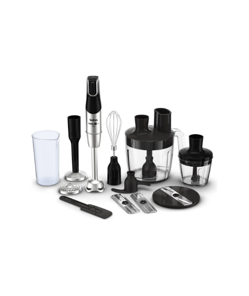 TEFAL, Blender, Infinity Force Pro 5in1 HB95LD38, Hand Blender, 1200 W, Number of speeds Variable, Black/Stainless steel