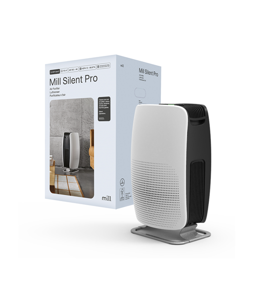 Õhupuhastaja Mill, Silent Pro, APSILENT, Suitable for rooms up to 115 m², 68.3 m³, White/Black