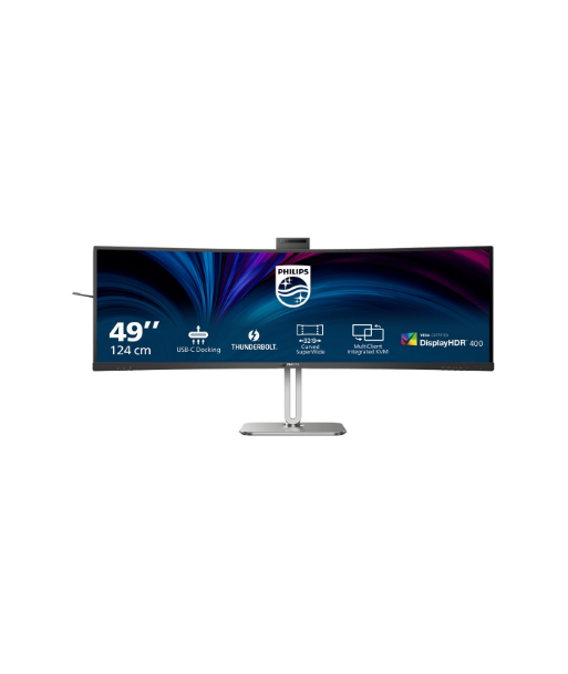 Philips, 49B2U6903CH/00, 49", VA, Dual QHD, 32:9, 100 Hz, 4 ms, 5120 x 1440 pixels, 450 cd/m², HDMI ports quantity 2