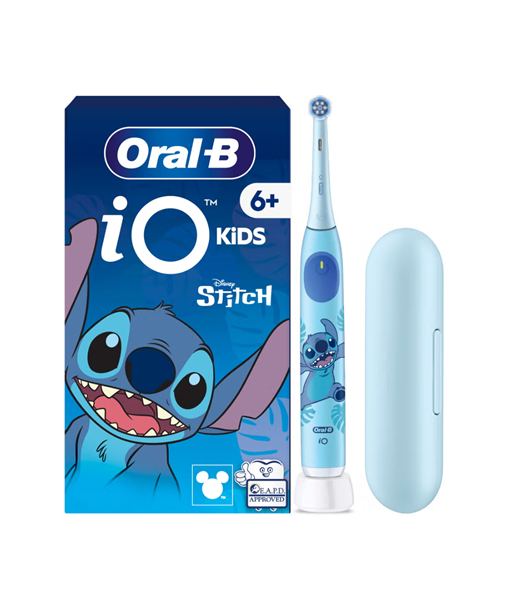 Hambahari Oral-B with Travel Case, 6Y+, iO Kids Disney Stitch, Rechargeable, For kids, Number of brush heads included 1