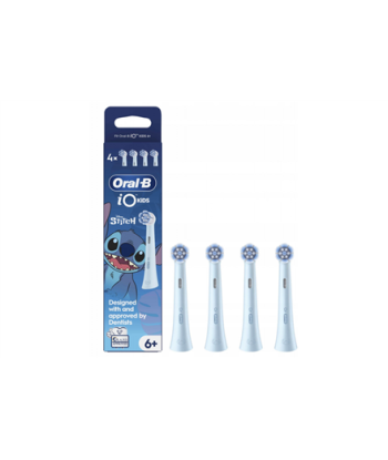 Oral-B Replacement brush heads, iO kids Refills Stitch, Heads, For kids, Number of brush heads included 4