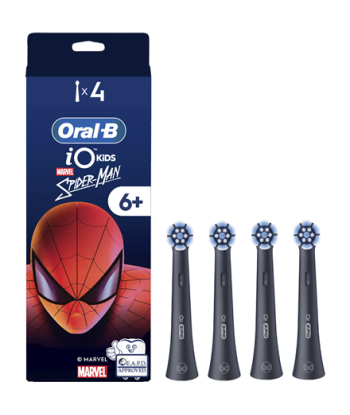 Oral-B Replacement brush heads, iO kids Refills Spiderman, Heads, For kids, Number of brush heads included 4