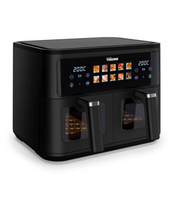 Tristar Double Basket Airfryer, FR-9075, Power 2500 W, Capacity 9 L, Hot air technology, Black