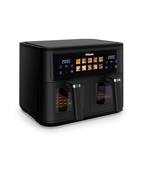 Tristar Double Basket Airfryer, FR-9075, Power 2500 W, Capacity 9 L, Hot air technology, Black