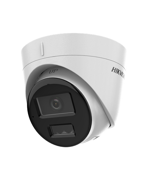 Hikvision DS-2CD1343G2-LIU F2.8, DOME,Hybrid light, IR+LED, 120dB WDR, H.265+, 4MP, 2.8mm(~100°), int. mikrofonas, IR pašv