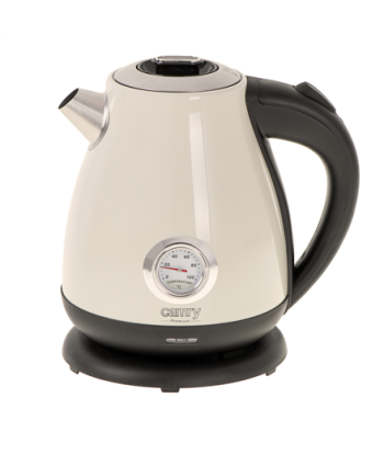 Чайник Camry, with a thermometer, CR 1344, Electric, 2200 W, 1.7 L, Stainless steel, 360° rotational base, Cream