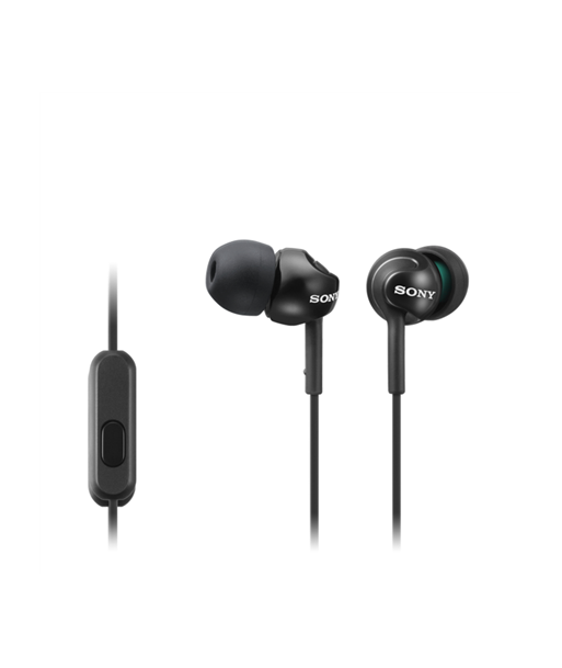 Наушники Sony In-ear EX series, Black, Sony, MDR-EX110AP, In-ear, Black