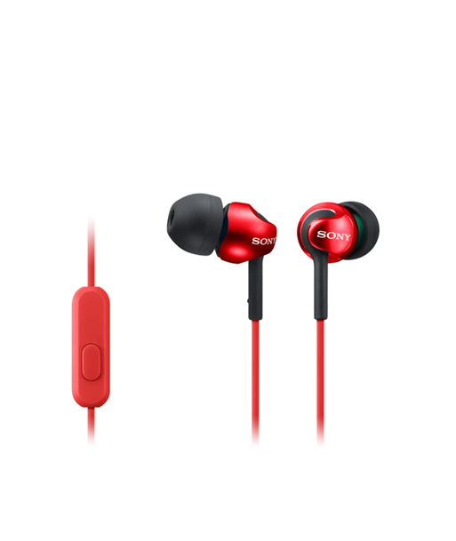 Kõrvaklapid Sony In-ear EX series, Red, Sony, MDR-EX110AP, In-ear, Red