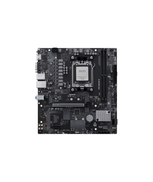 MSI PRO B840M-B, Processor family AMD, Processor socket AM5, DDR5, Supported hard disk drive interfaces SATA, M.2, Number of