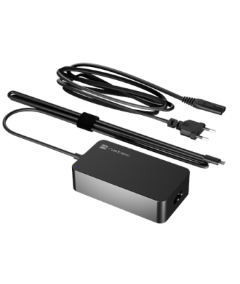 Natec Laptop Charger Gan USB-C 65W for Laptops, Tablets, Phones | NZU-2361