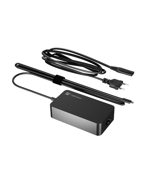 Natec Laptop Charger Gan USB-C 65W for Laptops, Tablets, Phones | NZU-2361
