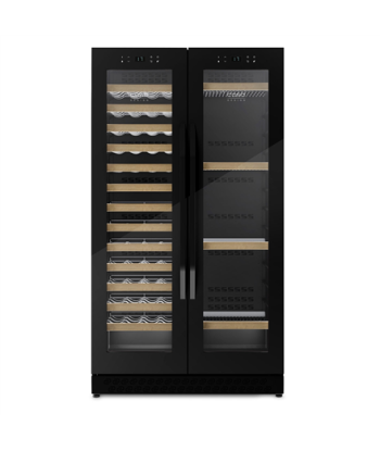 Veinikülmik Caso, WineChef Duo 122, Energy efficiency class G, Free standing, Bottles capacity 122, Black