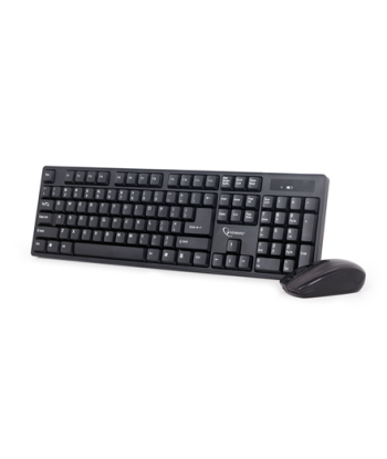 Клавиатура Gembird, and mouse, KBS-W-01, and Mouse Set, Wireless, Mouse included, Batteries included, US, Black, 390 g