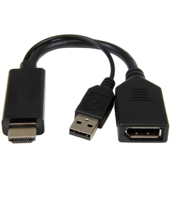 Cablexpert, Active 4K HDMI to DisplayPort Adapter, A-HDMIM-DPF-01, Black, DisplayPort Female, HDMI Male (Type A), 0.1 m