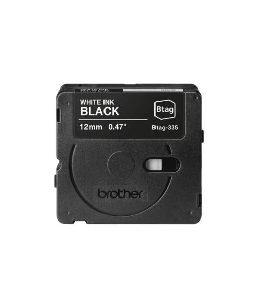 Brother BTAG-335 | White on Black | Btag