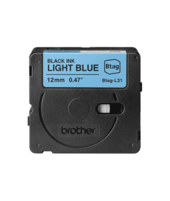 Brother BTAG-L31 | Black on Light Blue | Btag