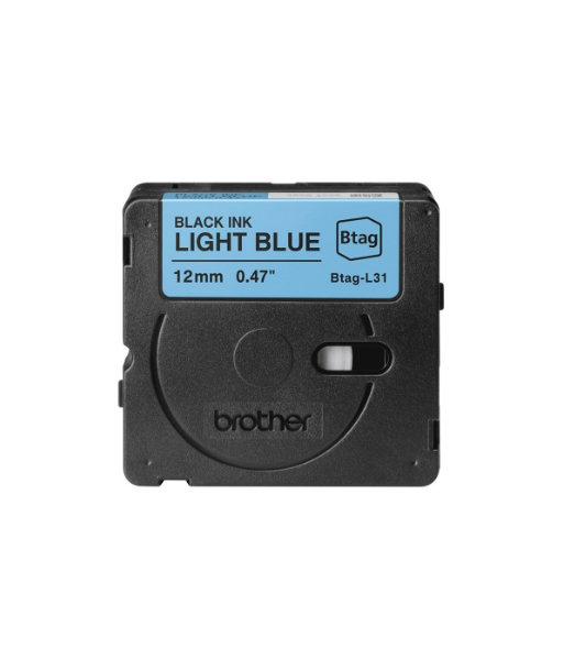 Brother BTAG-L31 | Black on Light Blue | Btag