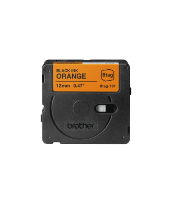 Brother BTAG-T31 | Black on Orange | Btag