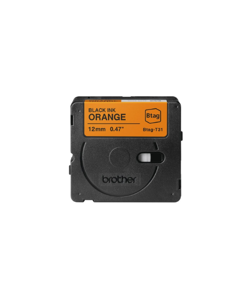 Brother BTAG-T31 | Black on Orange | Btag