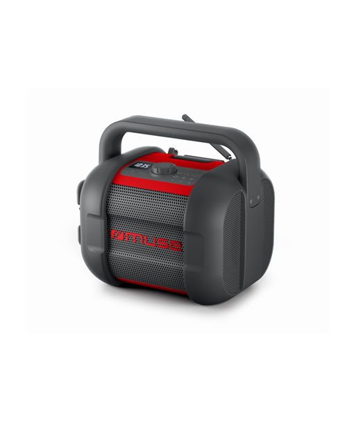 Muse, Jobsite Radio, M-968 BTR, 40 W, Waterproof, Bluetooth, Black/Red, NFC features, Portable, Wireless connection