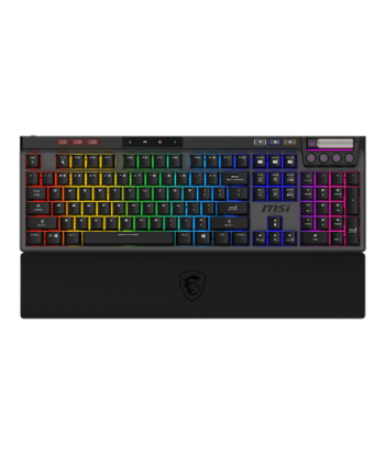 Игровая клавиатура MSI STRIKE PRO WIRELESS, Wireless, US, Black, 2.4 GHz Wireless, Bluetooth, USB 2.0, Kailh Midnight Pro