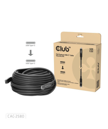 CABLE USB-C 15M/M/M CAC-2580 CLUB3D