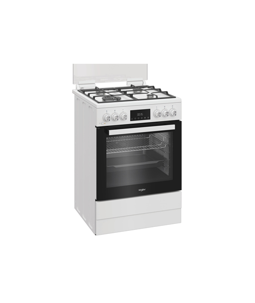 Whirlpool Cooker, W6G8LMSWW, Hob type Gas, Oven type Electric, White, Width 60 cm, Depth 60 cm, 72 L