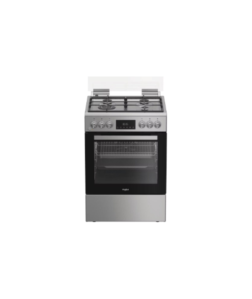 Whirlpool Cooker, W6G8LCSWX, Hob type Gas, Oven type Electric, Stainless Steel, Width 60 cm, Depth 60 cm, 72 L