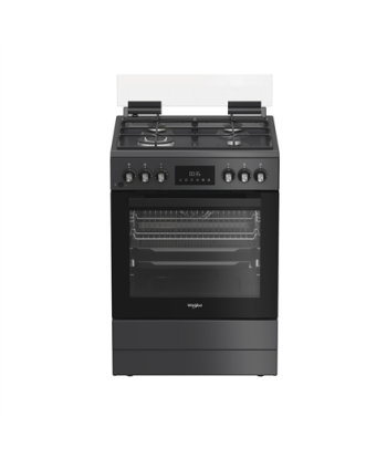 Pliit Whirlpool, W6G8LSSAWTA, Hob type Gas, Oven type Electric, Anthracite, Width 60 cm, Depth 60 cm, 72 L