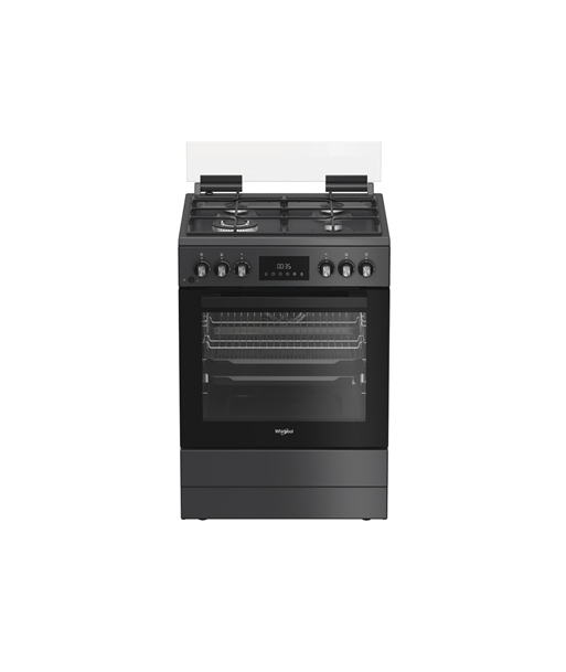 Плита Whirlpool, W6G8LSSAWTA, Hob type Gas, Oven type Electric, Anthracite, Width 60 cm, Depth 60 cm, 72 L