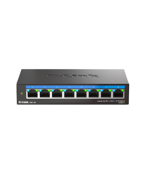 D-LINK DMS-108/E 8-Port 2.5G Multi-Gigabit Desktop Switch | D-Link