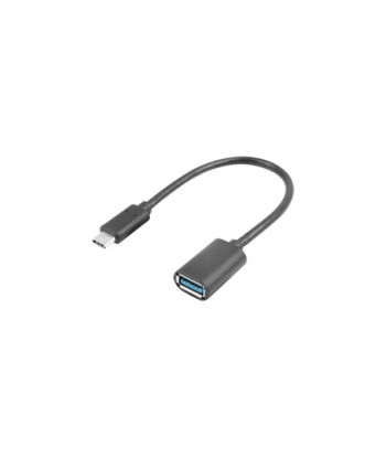Lanberg Adapter Cable USB-C(M) 3.1 -- USB-A(F) 15 cm, Black | AD-UC-UA-04