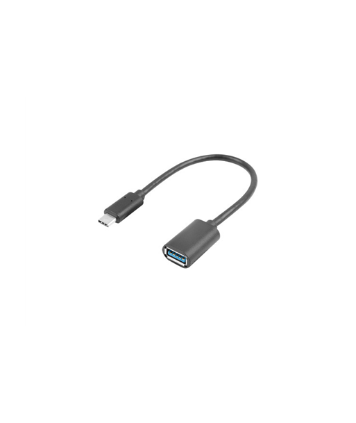 Lanberg Adapter Cable USB-C(M) 3.1 -- USB-A(F) 15 cm, Black | AD-UC-UA-04