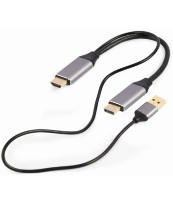 I/O ADAPTER HDMI TO DP/BLACK A-HDMIM-DPM-01 GEMBIRD