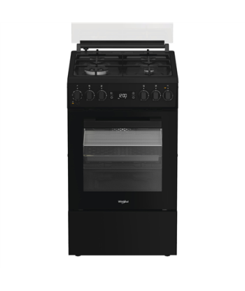 Whirlpool Cooker, W5G8LMSWTB, Hob type Gas, Oven type Electric, Black, Width 50 cm, Depth 60 cm, 60 L