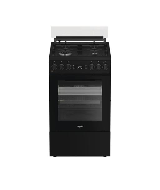 Whirlpool Cooker, W5G8LMSWTB, Hob type Gas, Oven type Electric, Black, Width 50 cm, Depth 60 cm, 60 L